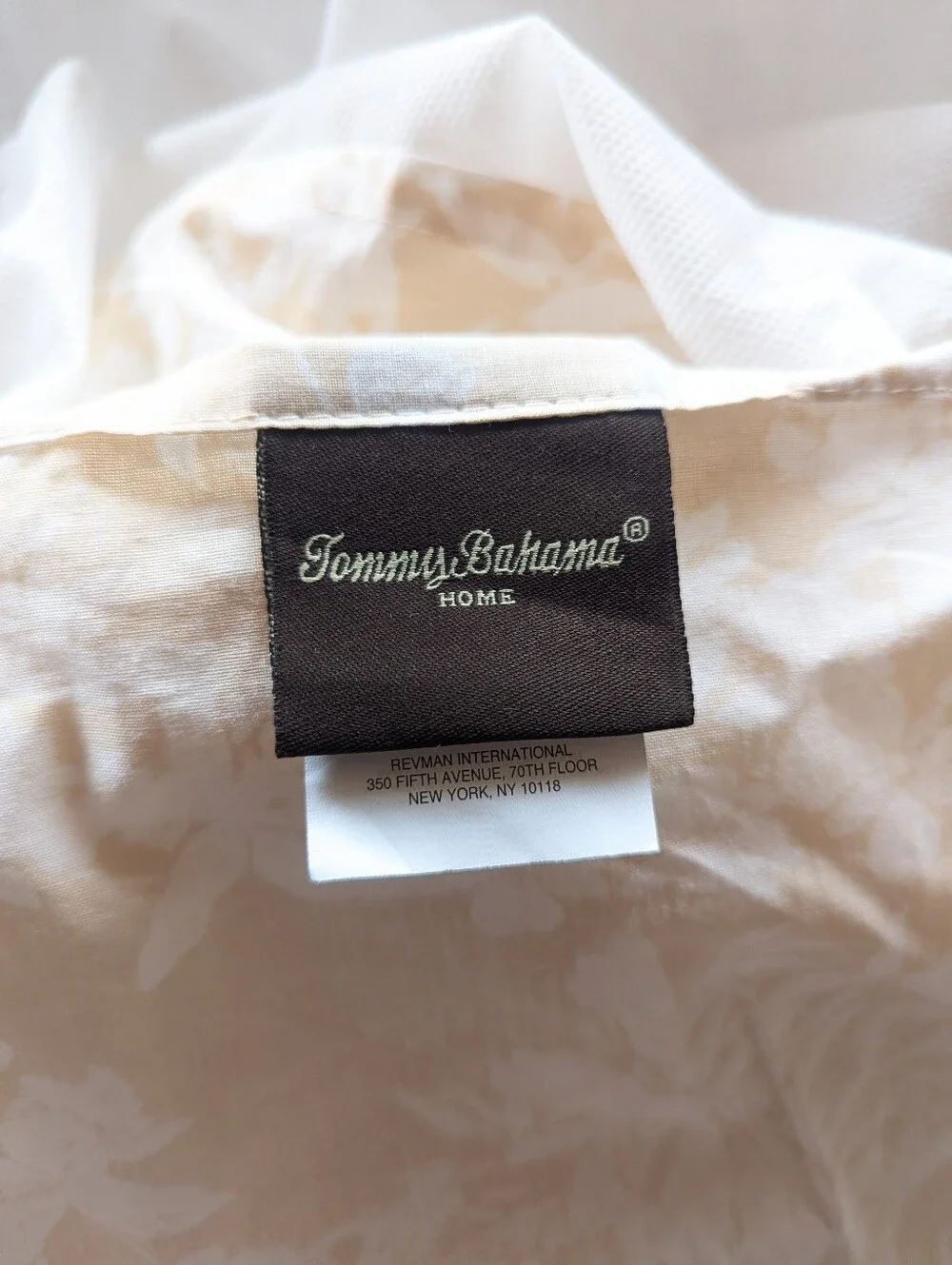 Tommy Bahama Tropical Cream Baige Elegant Floral Bed Skirt Queen Size